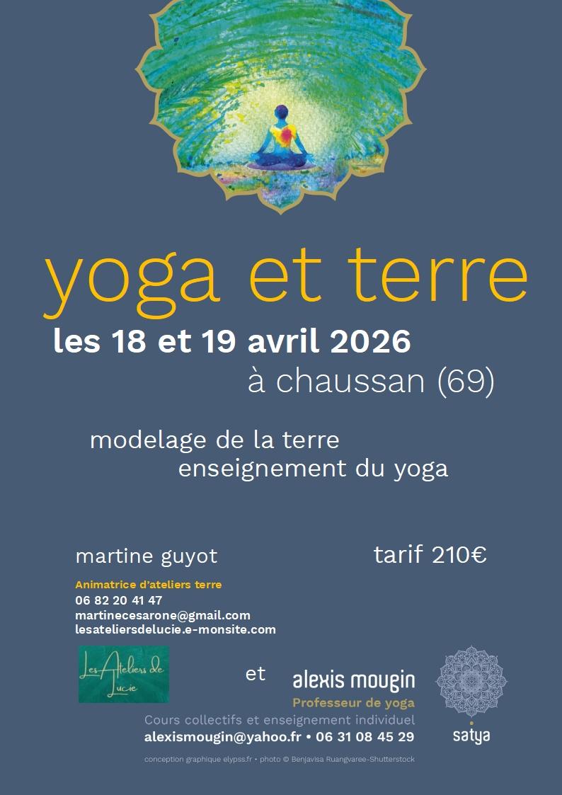 Affiche stage yoga et terre avril 2026
